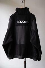 WISDOM 22AW Hollow-Fleece Splice Outer - Black 台灣機能設計師品牌 刷毛拼接立領外套