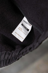WISDOM 22AW Hollow-Fleece Splice Outer - Black 台灣機能設計師品牌 刷毛拼接立領外套