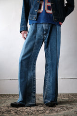 Ban Restructure Colorblock Wide-Leg Jeans (G)