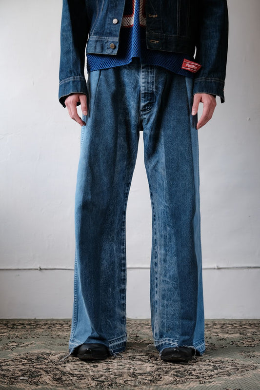 Ban Restructure Colorblock Wide-Leg Jeans (F)