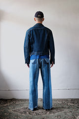 Ban Restructure Colorblock Wide-Leg Jeans (G)