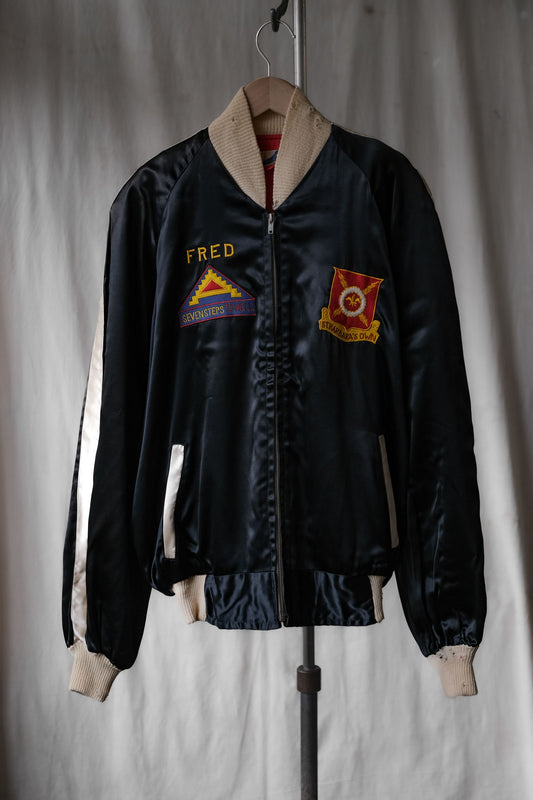 1956~1958s Vintage Germany Satin Souvenir Jacket 50年代德國緞面刺繡紀念夾克