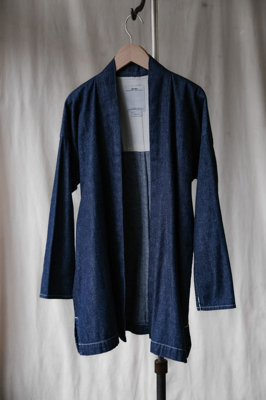 VISVIM Indigo Denim Lhamo Shirt 日式半纏丹寧道袍 日本製