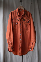 1950's Levi's Western Wear Embroidered Shirt 50's Vintage Embroidered Western Shirt (Special Pocket)