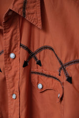 1950's Levi's Western Wear Embroidered Shirt 50's Vintage Embroidered Western Shirt (Special Pocket)