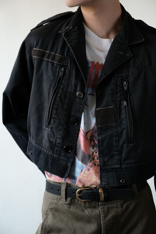French Army Remake Cropped Jacket