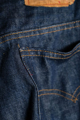 Levi's 1970's Vintage 517 Orange Tab Bootcut Denim Jeans 42Talon Zipper Original Vintage Orange Tab Dark Denim Bootcut Pants