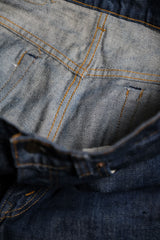 Levi's 1970's Vintage 517 Orange Tab Bootcut Denim Jeans 42Talon Zipper Original Vintage Orange Tab Dark Denim Bootcut Pants