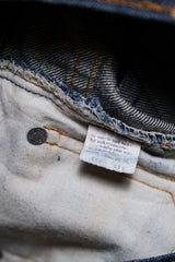 Levi's 1970's Vintage 517 Orange Tab Bootcut Denim Jeans 42Talon Zipper Original Vintage Orange Tab Dark Denim Bootcut Pants