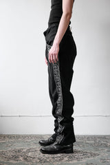 メキシカンヴィンテージ刺繍ウールフレアパンツタロンジッパー