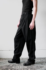 1980年代ヴィンテージウールフィッシュテールバックトラウザーズ