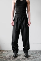 1980年代ヴィンテージウールフィッシュテールバックトラウザーズ