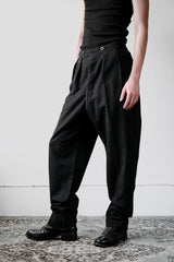 1980年代ヴィンテージウールフィッシュテールバックトラウザーズ