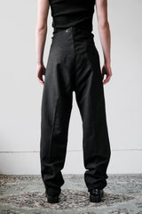 1980年代ヴィンテージウールフィッシュテールバックトラウザーズ