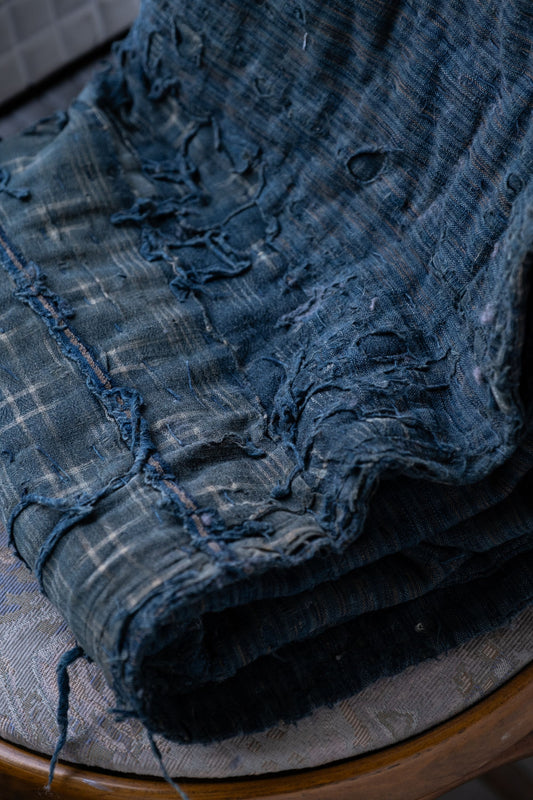 Vintage Indigo-Dyed Boro Cloth