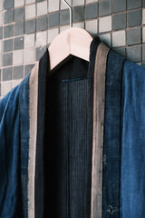 Vintage Indigo Dyed Patchwork Seal Hanten