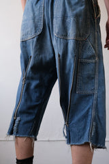 リメイクヴィンテージ ユニオンメイド デニムオーバーオール ショーツ