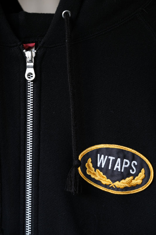 WTAPS Embroidered Patch Zip up Hood Nishiyama Tetsu embroidered logo patch zip up hooded jacket