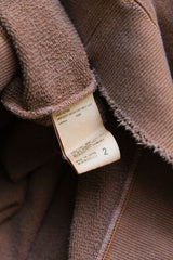 ANCELLM EMBROIDERY UNEVEN OVER SWEAT SHIRT (TERRACOTTA) Japanese designer brand dyed old sweatshirt made in Japan