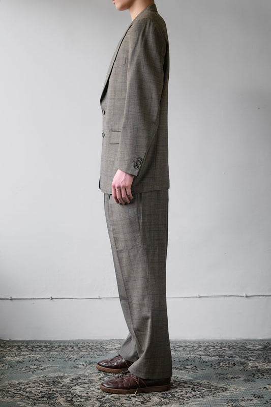 Lancas Gentleman Suit Set Light Brown Check Single-Breasted Suit
