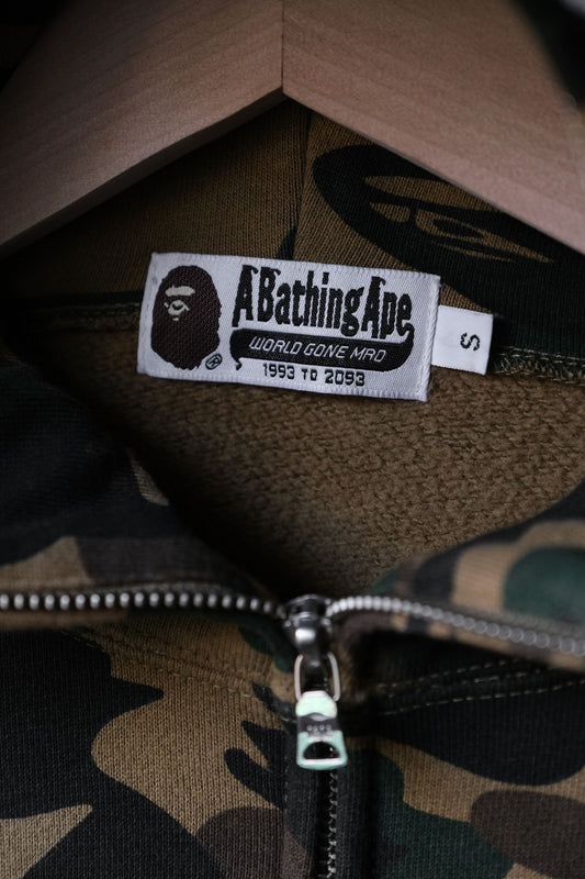 A BATHING APE BAPE Shark Full Zip Hoodie迷彩鯊魚全拉鏈連帽外套