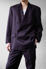 Pierre Cardin Suit Set 義大利品牌 紫色 雙排扣成套西裝