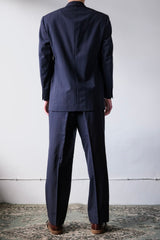 GOLD TRUMPETER Suit Set Dark blue striped double-breasted suit