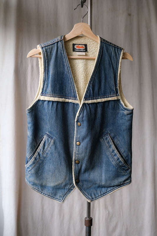 Oshkosh B'gosh Vintage Sherpa Denim Vest 古著羊羔絨內裏 丹寧背心