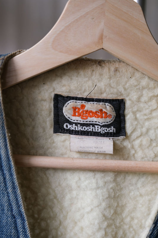 Oshkosh B'gosh Vintage Sherpa Denim Vest 古著羊羔絨內裏 丹寧背心