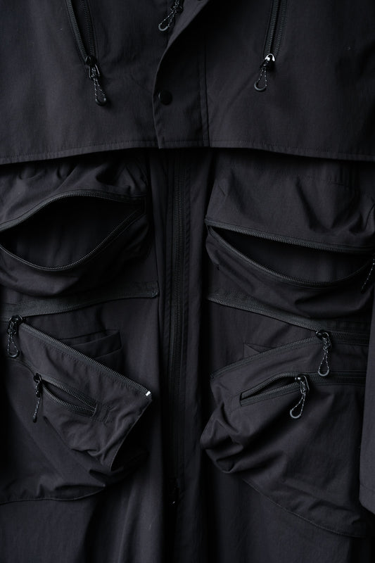 WISDOM 19A/W Detachable Trench Coat Taiwan functional designer brand detachable vest coat dark blue