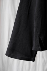 ANCELLM THERMAL LS T-SHIRT (BLACK) 日本のデザイナーブランド ゆったり暖かい長袖Tシャツ