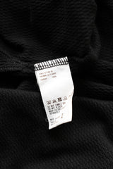 ANCELLM THERMAL LS T-SHIRT (BLACK) 日本のデザイナーブランド ゆったり暖かい長袖Tシャツ
