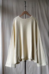 ANCELLM OVER RIB L/S T-SHIRT 日本設計師品牌 螺紋針織長袖Tee 米白