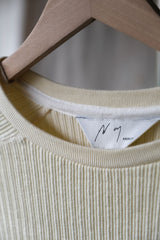ANCELLM OVER RIB L/S T-SHIRT 日本設計師品牌 螺紋針織長袖Tee 米白