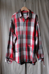 BOW WOW Repair Ageing Flannel Shirt 日本設計師品牌 縫補破壞法蘭絨格紋襯衫