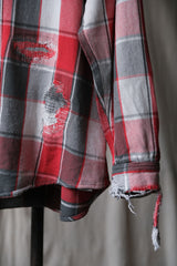 BOW WOW Repair Ageing Flannel Shirt 日本設計師品牌 縫補破壞法蘭絨格紋襯衫