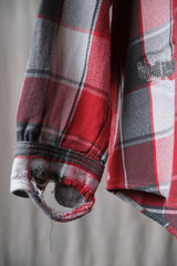 BOW WOW Repair Ageing Flannel Shirt 日本設計師品牌 縫補破壞法蘭絨格紋襯衫