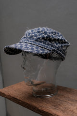 N.S.B.Q.MC仁 Jacquard Knitted Shemagh Army Cap Military Cap 寧死不屈 復刻公發鋼印謝米格軍帽 藍色