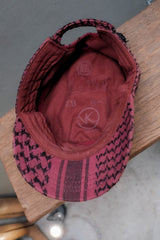 OVERKILL inc. x N.S.B.Q. MC仁 Shemagh Army Cap Jacquard Knitted Military Cap (Red/Black) 聯名系列謝米格平頂軍帽 / 兵帽 (紅黑格)