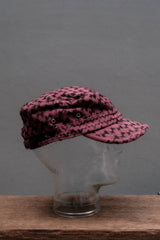 OVERKILL inc. x N.S.B.Q. MC仁 Shemagh Army Cap Jacquard Knitted Military Cap (Red/Black) 聯名系列謝米格平頂軍帽 / 兵帽 (紅黑格)