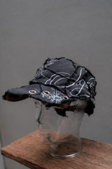 Custom Hand-Painted Distressed Patchwork Mesh Cap 手繪破壞解構拼接軍帽