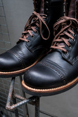 BROTHER BRIDGE BBB-A004 "GUADIANA" Parachute Boots Black 經典茶芯黑復古工裝傘兵靴 日本製