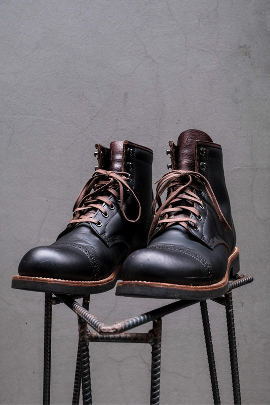 BROTHER BRIDGE BBB-A004 "GUADIANA" Parachute Boots Black 經典茶芯黑復古工裝傘兵靴 日本製