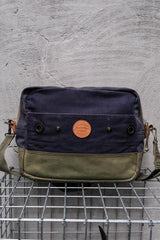 marvelous leather official Marvelous Leather Voyage Bag 改制二戰古董軍布拼接植絨皮革郵差包