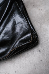 Vintage Black Cowhide Leather 2-Way Briefcase 2000年 復古黑色牛皮兩用公事包