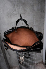 Vintage Black Cowhide Leather 2-Way Briefcase 2000年 復古黑色牛皮兩用公事包