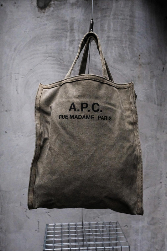 A.P.C. Recuperation Canvas Tote Bag 法國設計師品牌 軍綠帆布多功能背帶托特包