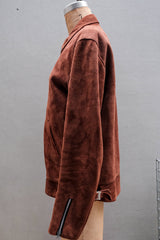 Addict Clothes AD-07 Deerskin Suede Collar Jacket 鹿皮麂皮翻領拉鍊外套 日本製