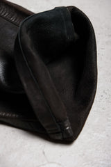 French Vintage Rebelle Genuine Leather Pants 法國古著 深棕色牛皮真皮褲