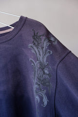 Faded Print Vintage Sweatshirt - Angel & Acanthus 伴Ban再製 褪色印花古著衛衣 - 古希臘天使花卉雕刻